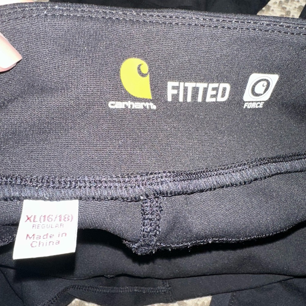 2 pair Carhartt Force Fitted Leggings Women’s Size xl Black - Picture 9 of 10
